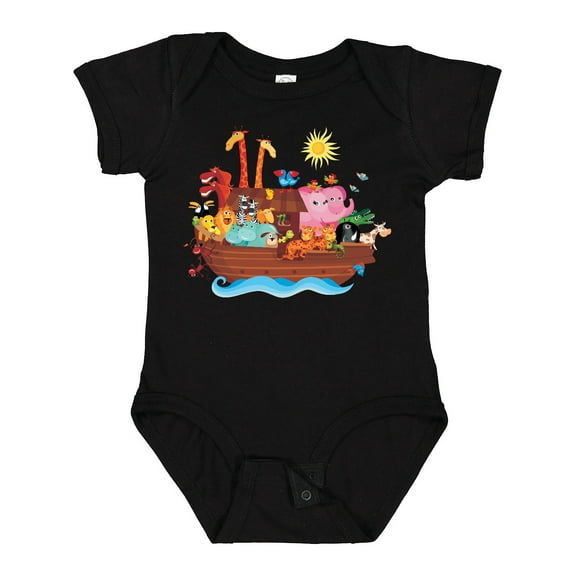 Inktastic Animal Ark Bible Story Christian Boys or Girls Baby Bodysuit