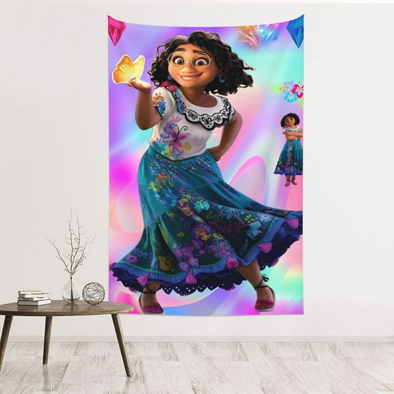 magical girl encanto tapestry home decor wall art tapestry, decoration party banner living room bedroom background home wall decoration tapestry