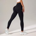 thumbnail image 4 of GEWSEY Women's Seamless Leggings High Waist Gym Running Vital Yoga Pants Butt Lift Workout Tights Tummy Control (Black, M), 4 of 5