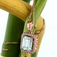 thumbnail image 3 of Gem Stone King 2.66 Ct Sky Blue Simulated Aquamarine 18K Rose Gold Plated Silver Pendant, 3 of 4
