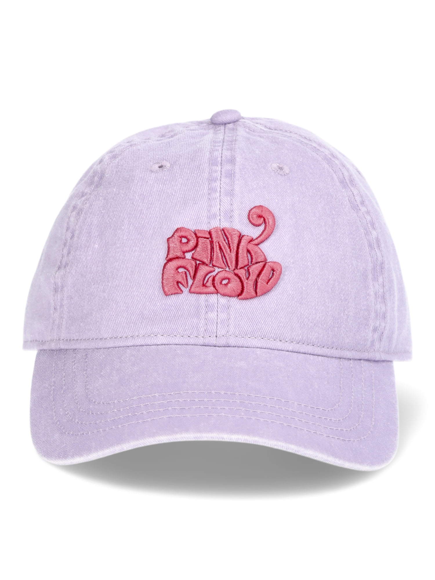 Pink Floyd Cotton Twill Baseball Cap, Women's Classic Rock Band Hat, Light Purple