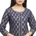 thumbnail image 4 of Yash Gallery Women's Cotton Printed Anarkali Kurta (Blue), 4 of 5