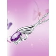 thumbnail image 2 of Devuggo  Oval Cut Simulated Amethyst 925 Sterling Silver Pendant Necklace, Jewelry Gifts for Women Girls, 2 of 7