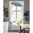 thumbnail image 5 of Teal Green Sea Turtle Kitchen Swag Valances for Windows, Summer Ocean Leaf Wood Grain Swag Valances Curtains for Living Room, Rod Pocket Window Treatments for Bathroom, Bedroom, Cafe, 56"x36", 5 of 6