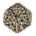 thumbnail image 2 of segolike 40mm Large Hollow Metal Polyhedral Skulls Pattern Galore Dice D20 Ancient Ancient Bronze, 2 of 9