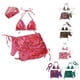 thumbnail image 3 of Traje baño cuello halter para mujer 3 piezas con falda envolvente traje baño, traje baño triangular, 3 of 3