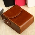 thumbnail image 3 of Leather Camera Bag with Shoulder Strap - Black, Coffee, Brown, White - Compact Storage for DSLR, 3 of 8