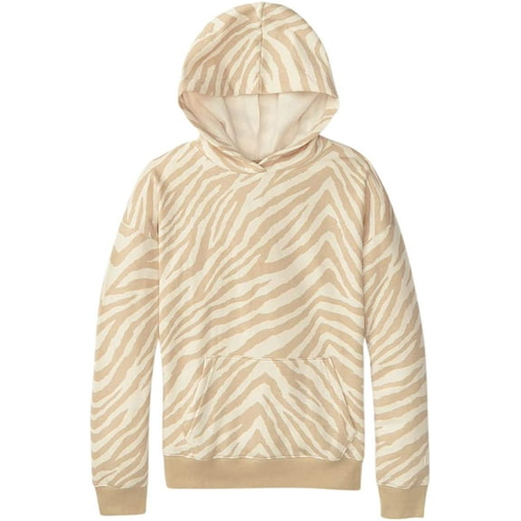 Victoria's Secret Pink Pullover Sweatshirt Hoodie Animal Print Zebra Multi Color Size X-Small New