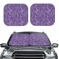thumbnail image 2 of Fotbe Lavender Flowers 2-Piece Car Windshield Sun Shade | Sun Blocker for Car Windshield | Foldable Automotive Interior Accessories for Sun Protection-Medium, 2 of 7