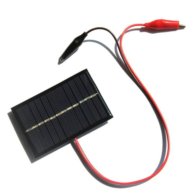 Labymos 0.6W 6V Solar Panel with Clips Polycrystalline Silicon Solar Cell DIY Waterproof Camping Portable