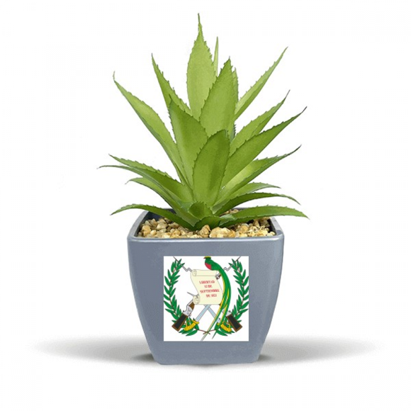 Guatemala National Emblem Country Fake Pineapple Flower Pot Vase Mini Decor
