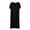 Black, variant on Women's Modal T Shirt Dress Short Sleeve V Neck Casual Loose Lightweight Summer Daily Lounge Wear Shift Midi Dress Free Size