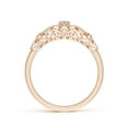 thumbnail image 2 of ANGARA Natural 0.21 Ct. Diamond Halo Engagement Ring in 14K Rose Gold for Women (Ring Size: 11.5), 2 of 9