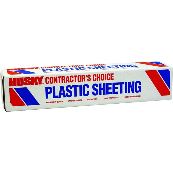 Husky CF1020B Lightweight Polyfilm, 10 mil T, 20 ft W x 100 ft L, Black, LDPE