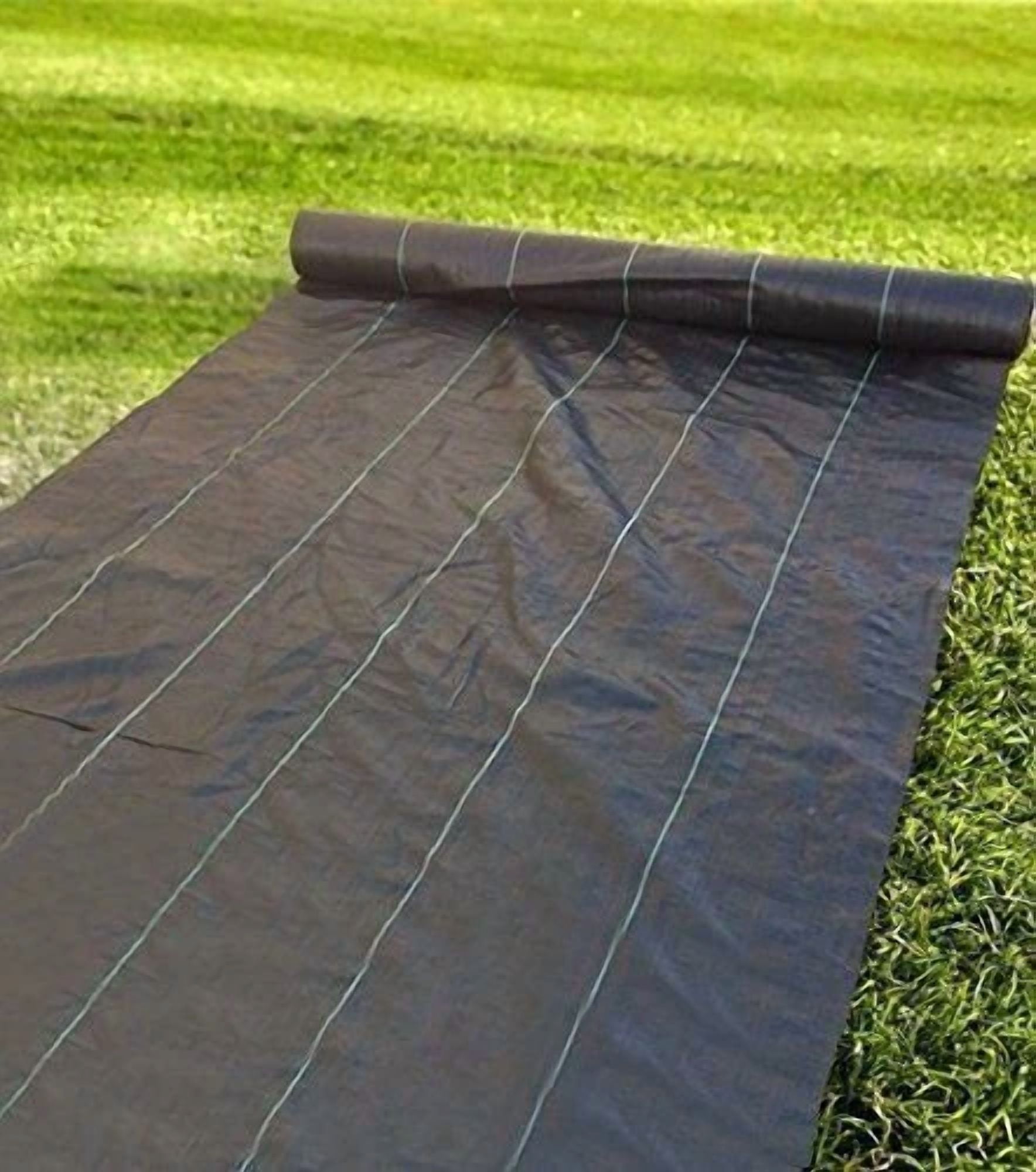 PURELY- 4*8Ft 3.2 Oz Garden Weed Barrier Fabric Ground Cover Durable Breathable Membrane