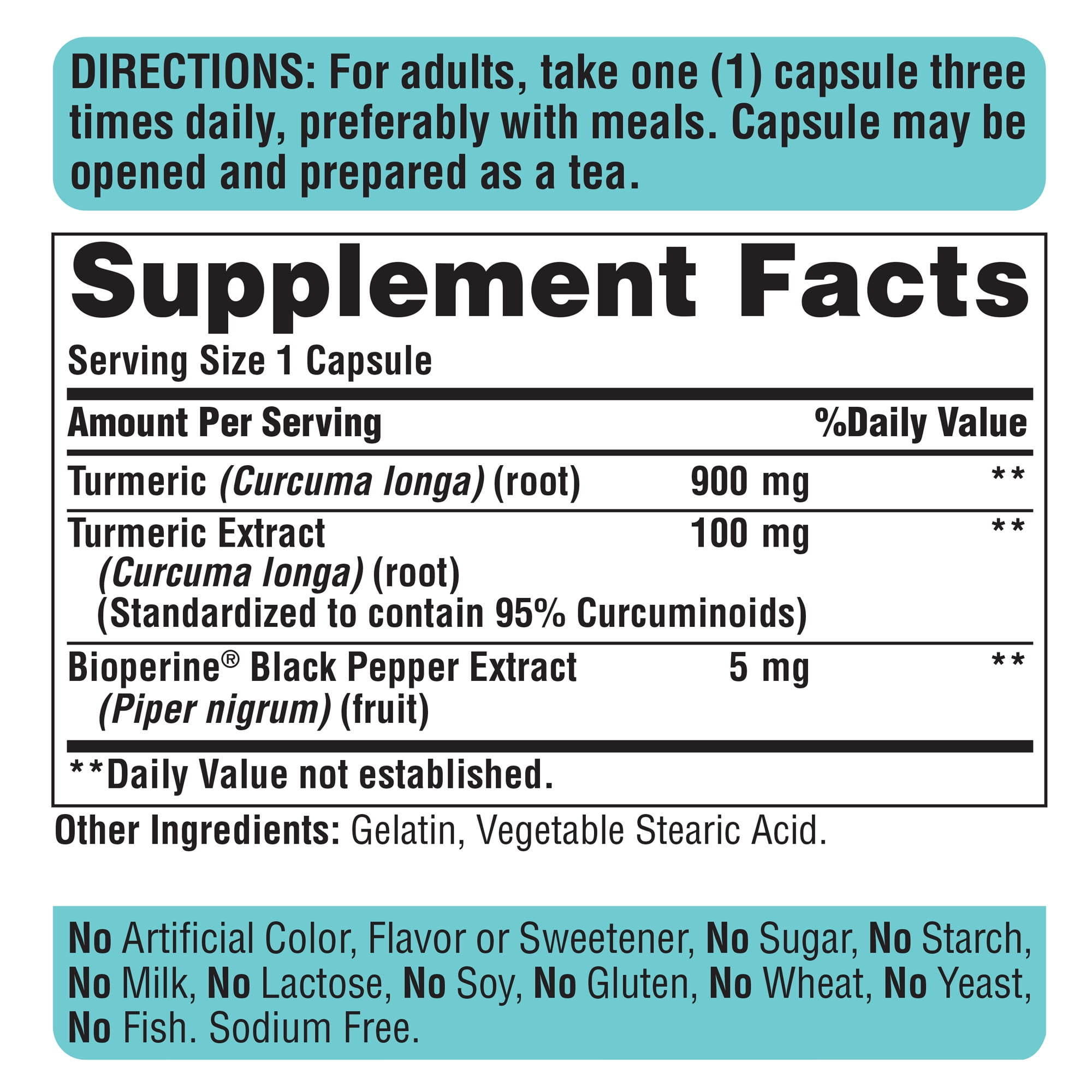 Puritans Pride Turmeric Curcumin with Bioperine, 1000mg, 120 Count