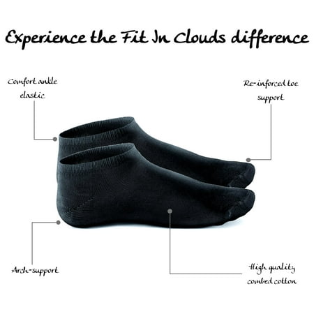 

Fit In Clouds Women Ankle Socks Low Cut cotton Fit Crew 3 pair set