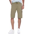 thumbnail image 1 of RawX Men's Belted Cargo Shorts With Zipper Detail, Stone, Size 36, 1 of 3