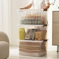 thumbnail image 6 of Kerhouze 69 Qt 4 Pack Plastic Clear Storage Bin with Lids Latch Box Large, 6 of 6