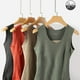 thumbnail image 5 of Camiseta Sin Mangas Térmica Para Mujer Camisa Sin Mangas Camisola Parche De Seda Chaleco Caliente Ropa Interior - Verde, 5 of 5