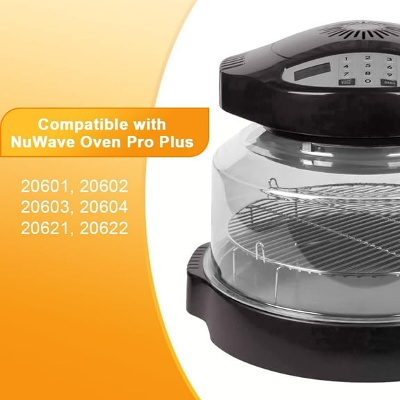 Upgraded Power Dome Compatible with NuWave Ovens, Clear Plastic Lid for Pro Plus &  Models