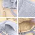 thumbnail image 3 of Plush Shoulder Bag Large Tote Handbag Purse Faux Fur Shopping Dating Bag, 3 of 5