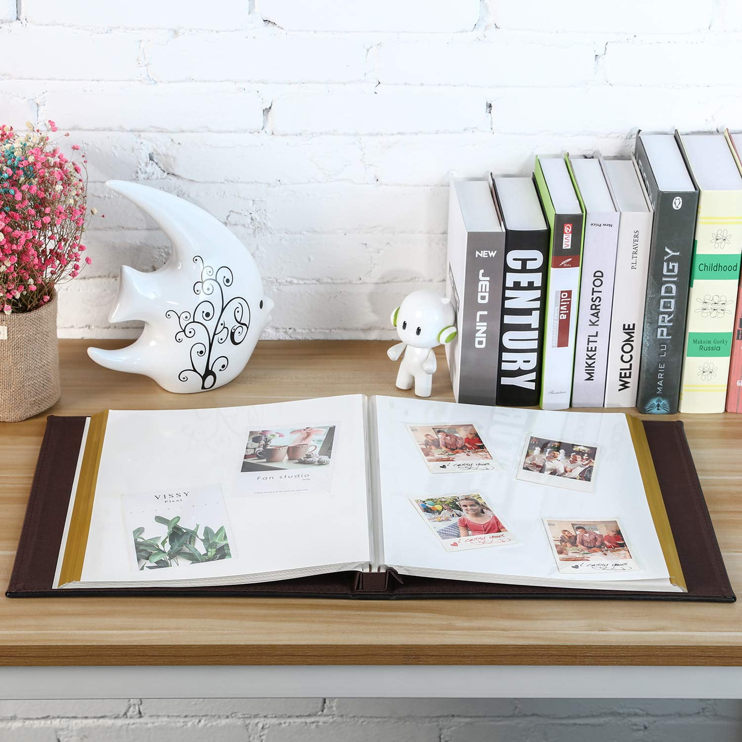 Iconikal 24Photo Clear Cover 4x6 Photo Album 5Pack Home Bookshelf Albums