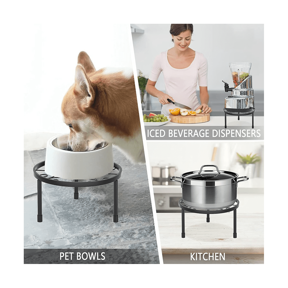 2Pack Decent Metal Plant Stands, Heavy Duty Flower Pot Stands for