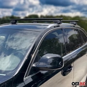 Roof Rack Flush Rail Cross Bars Carrier Anti-Theft Lockable 50 2 Pcs Black