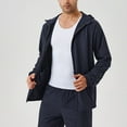 thumbnail image 5 of WAENQINLA Men's UPF 50+ Sun Protection Hoodie Lightweight Outdoor Full Zip Jackets Solid Color Athletic Running Jackets, 5 of 9