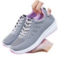 thumbnail image 3 of AUDeals Women’s Mesh Sneakers Slip On Walking Shoes Lightweight Low Top Gym Trainers Non Slip Casual Tennis Shoes (Grey, 8.5), 3 of 9