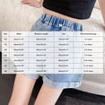 thumbnail image 4 of KPOPLK Girls Jean Shorts Bow Embroidery/Cargo/Ripped Summer Teen Elastic Waist Bermuda Denim Jorts Pockets Casual 8-14Y,Blue,Size 2-3 Years, 4 of 5