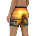 thumbnail image 2 of Mens Extended Length Boxer Briefs - Cartoon Swimming Yellow Duck Underwear Boxer Briefs with Elastic Band, 2 of 5