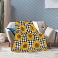 thumbnail image 6 of KLL Fleece Blanket Plush Throw Blanket Sunflowers ,Soft Fuzzy Cozy Flannel Blanket for Couch Sofa Bed.(60"x50" ), 6 of 7