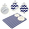 thumbnail image 4 of Navy Blue Chevron Zigzag Striped Dish Drying Mat Microfiber Kitchen Mats Large Counter Absorbent Dish Pad Drainer Rack 16"x18", 4 of 7