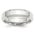 thumbnail image 3 of 925 Sterling Silver 6mm Bevel Edge Band Ring Size 13, 3 of 5