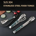 thumbnail image 4 of 3 Stainless Steel Kitchen Tongs Food Serving Grill Multi Purpose Cooking Tongs, 4 of 6
