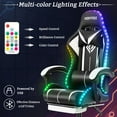 thumbnail image 2 of Gaming Chair with Bluetooth Speaker, Ergonomic Massage Racing Chair with RGB Lights, Footrest and Lumbar Support, High Back Office Chair,  Heavy Duty Design Gaming Computer Chair, 2 of 8