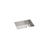 Elkay ECTRU24179RT Crosstown 25.5" Rectangular Undermount Single Bowl Kitchen Sink, Silver