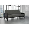 DHP Henley Metal Arm Futon Frame, Black Metal
