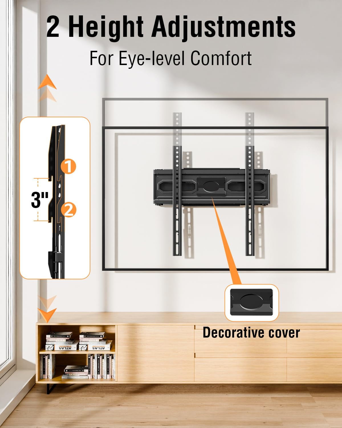 HOMOUNT Full Motion TV Wall Mount for Most 26-70 Inch TVs, TV Bracket with Dual Swivel Articulating Arm, Max VESA 400x400mm, up to 99 lbs