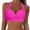 Hot Pink, variant on Duoif Push up Bikini Top, Women Swimwear Tops Underwire Full Coverage Bikini Top up Swim Crop Top Tie Back Bathing Suit Top Womens Bikini Army Green L