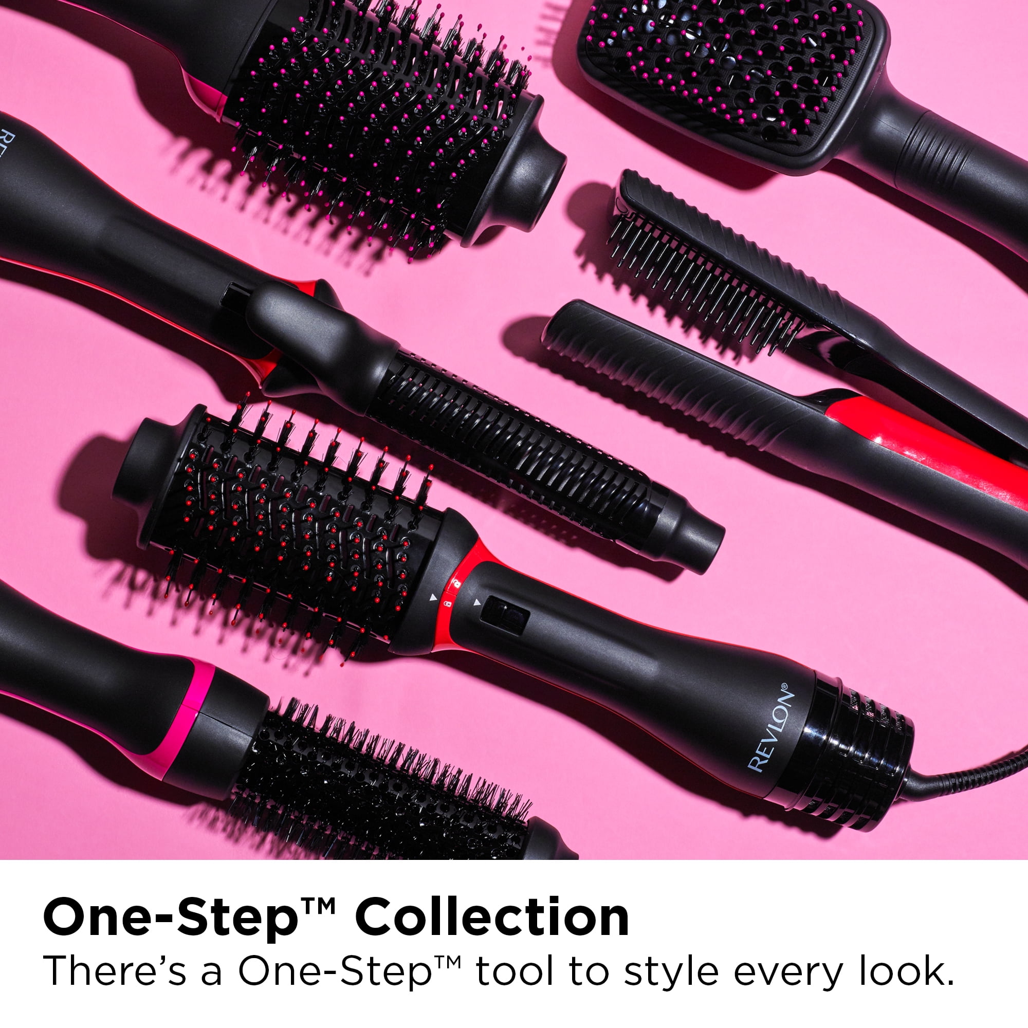 REVLON One-Step Volumizer Enhanced 1.0 Hair Dryer and Hot Air Brush | Now  with Improved Motor |  Exclusive (Black)