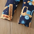 thumbnail image 7 of FYDUU Toddler Boys Pajama Set Long Sleeve Sleepwear With Excavator And Spaceship Print Comfortable Kids Loungewear For Fall F Soft Fall Clothes 7-8 Years, 7 of 7