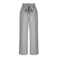 thumbnail image 6 of EaskTriop Women's Striped Wide Leg Pants High Elastic Waist Business Casual Slacks Pockets Soft Summer Flowy Lounge Trousers Drawstring, 6 of 6