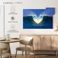 thumbnail image 5 of Elephant Stock Heart Ocean Waves Wall Art - Horizontal Canvas Wall Art - Living Room Wall Decor - Beach Canvas - Blue And Yellow Decor - 30" x 20", 5 of 8