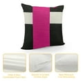 thumbnail image 4 of Patchwork Striped Throw Pillow Covers Hot Pink Black Stripes Pillow Covers Aesthetic Geometric Soft Cushion Cases For Kids Women Rustic Bedroom Home Office Sofa Bed, 4 of 5