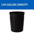thumbnail image 2 of Mainstays Basic 2.64 Gallon Plastic Trash Can - Compact Wastebasket with Cut-Out Handles, Black, 2 of 5