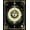 Black Gold Teal, Pattern 2, variant on ODIKA 8'x10' Washable Area Rug Non-Shedding, Easy Care, Halloween Gothic Mushroom Academia Moody Witchy Artifact Funky for King Size Bedroom Under Bed, Master Suite