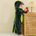 thumbnail image 5 of Mercatoo Unisex Baby Dinosaur 𝐂ostume Halloween Flannel Jumpsuit Toddler Winter 𝐇ooded Romper 𝐂osplay Performance Clothes, 5 of 5